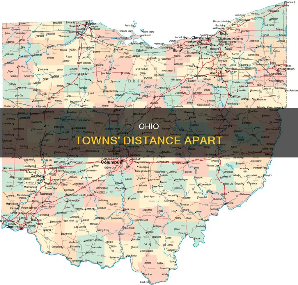 how far away is brunswick ohio from celina ohio