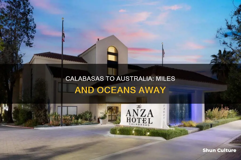 how far away is calabasas from australia