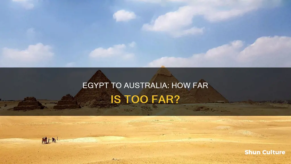 how far away is egypt from australia