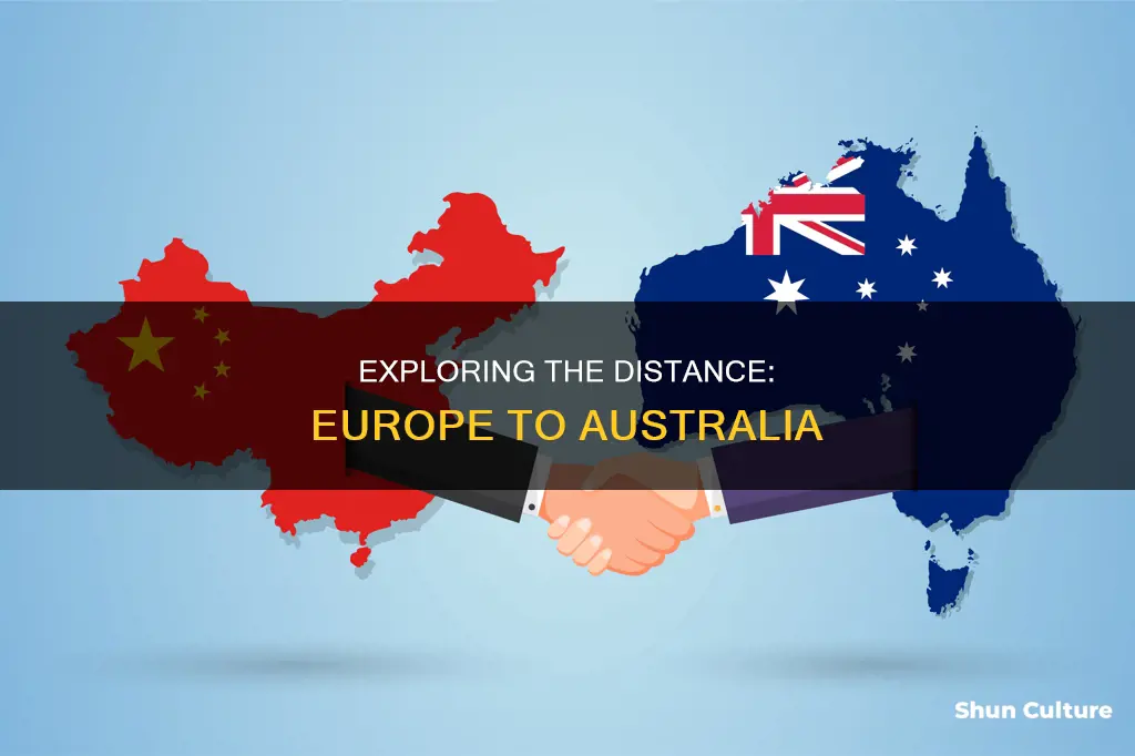 how far away is europe from australia