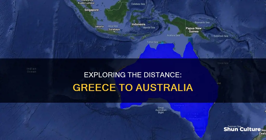 how far away is greece from australia