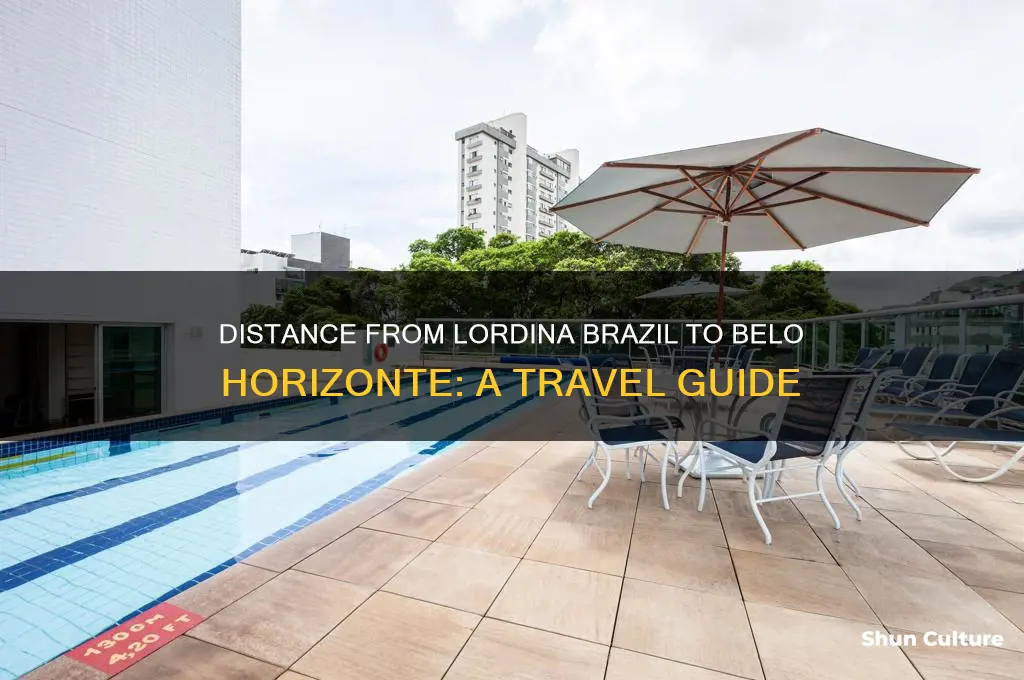 how far away is lordina brazil from belo horizonte