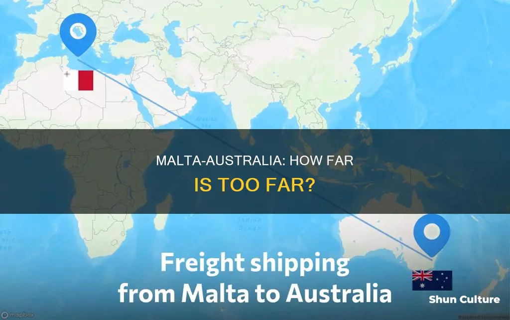 how far away is malta from australia