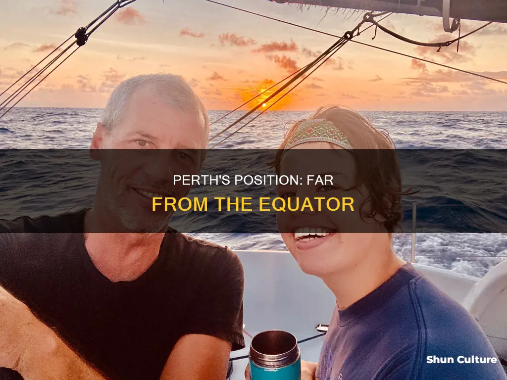 how far away is perth australia from the equator