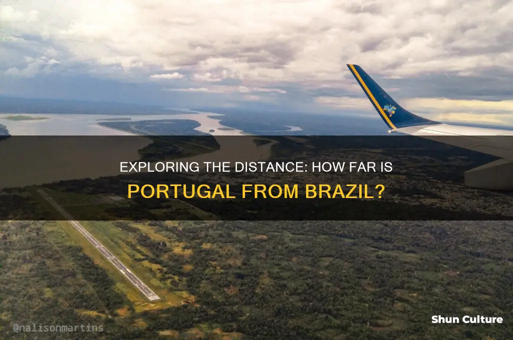how far away is portugal from brazil