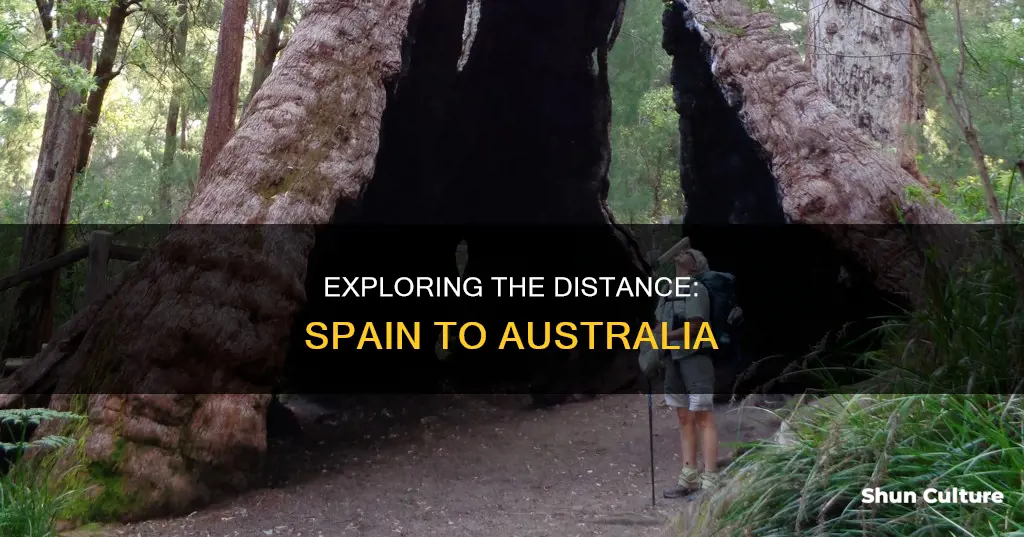 how far away is spain from australia