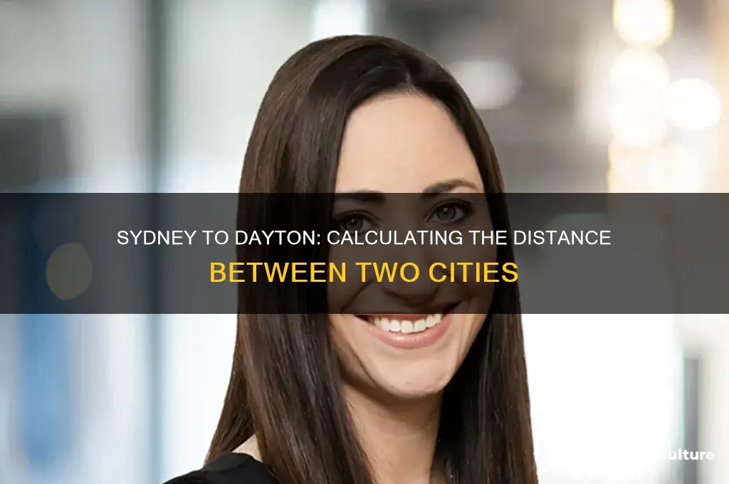 how far away is sydney australia from dayton ohio