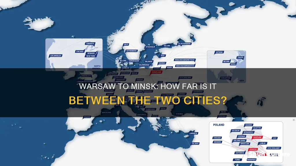 how far away is warsaw poland from minsk belarus