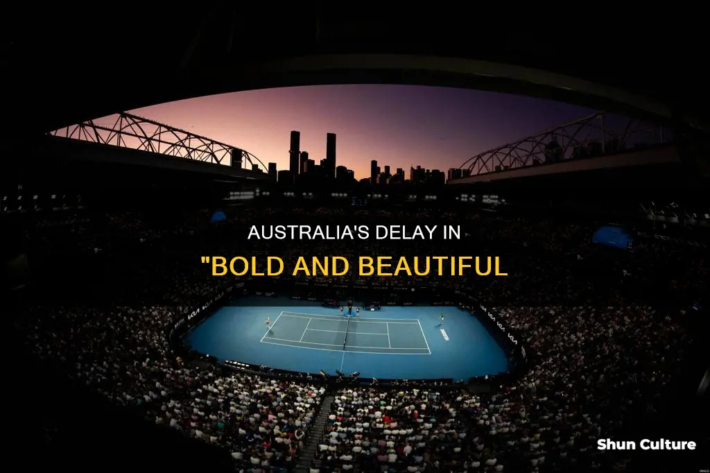 how far behind is australia in bold and the beautiful
