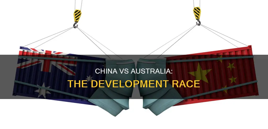 how far behind is china from australia