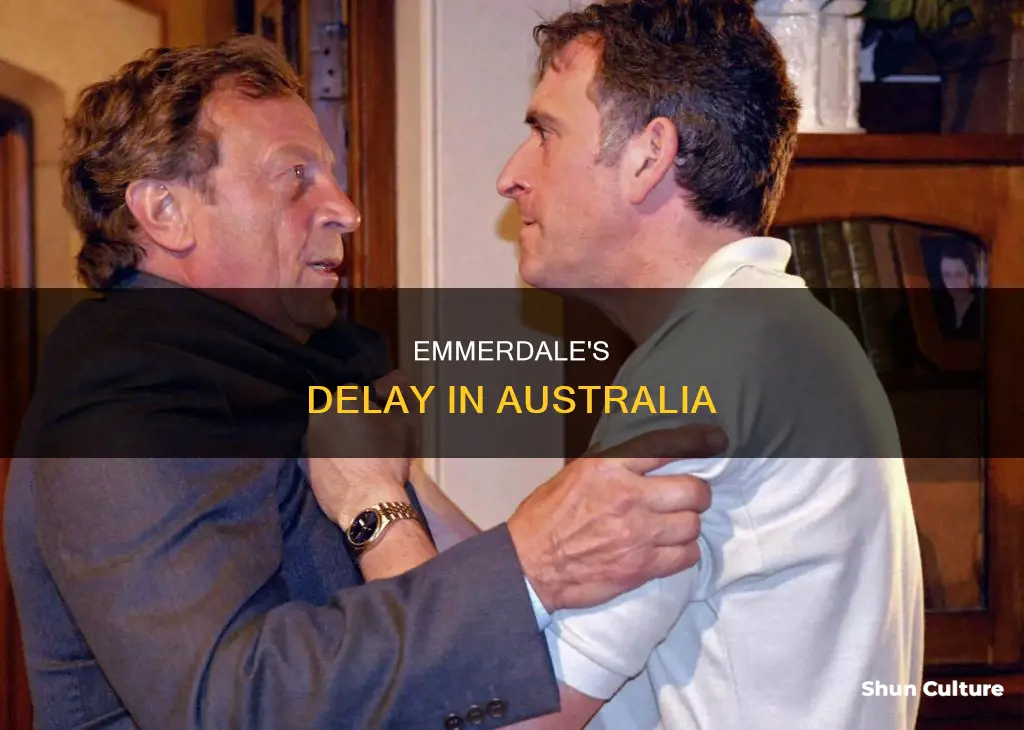 how far behind is emmerdale in australia