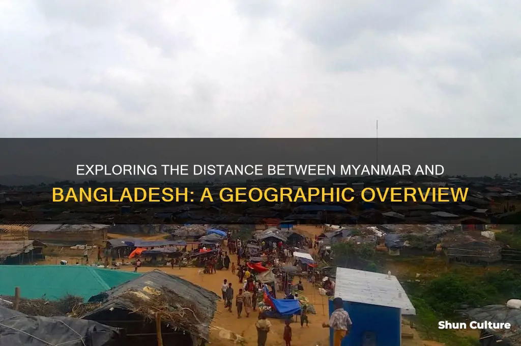 how far between myanmar and bangladesh