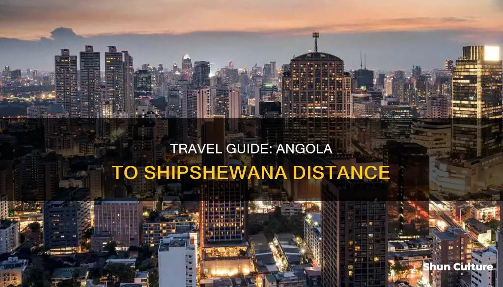 how far from angola in to shipshewana in