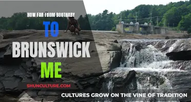 Boothbay to Brunswick, ME: Travel Time and Distance