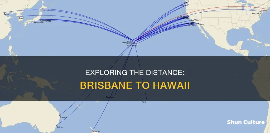 how far from brisbane australia to hawaii