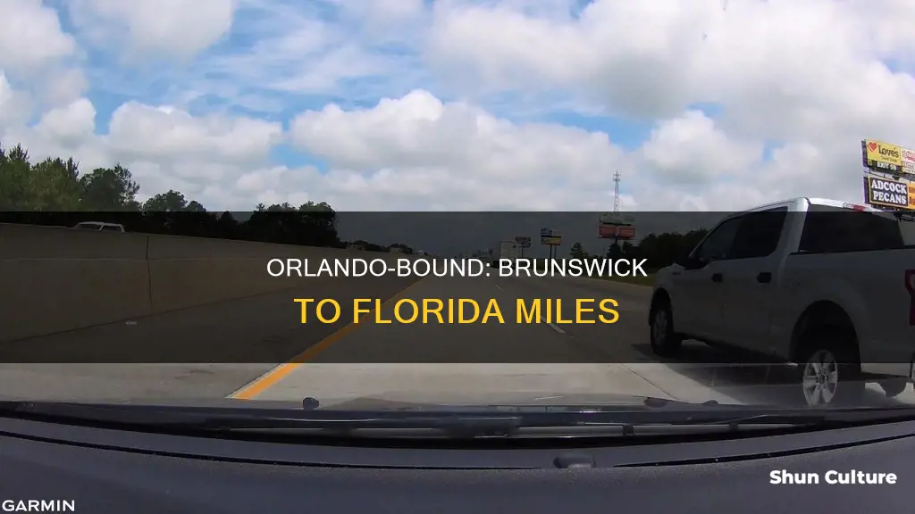 how far from brunswick ga to orlando fl