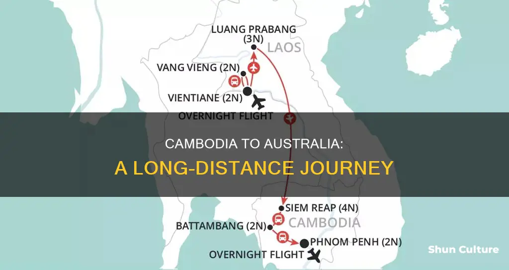 how far from cambodia to australia