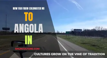 Coldwater, MI to Angola, IN: How Far?