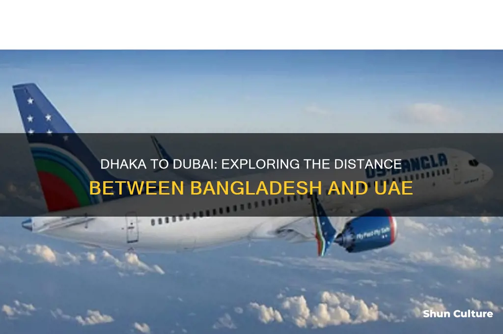 how far from dhaka bangladesh to dubai uae