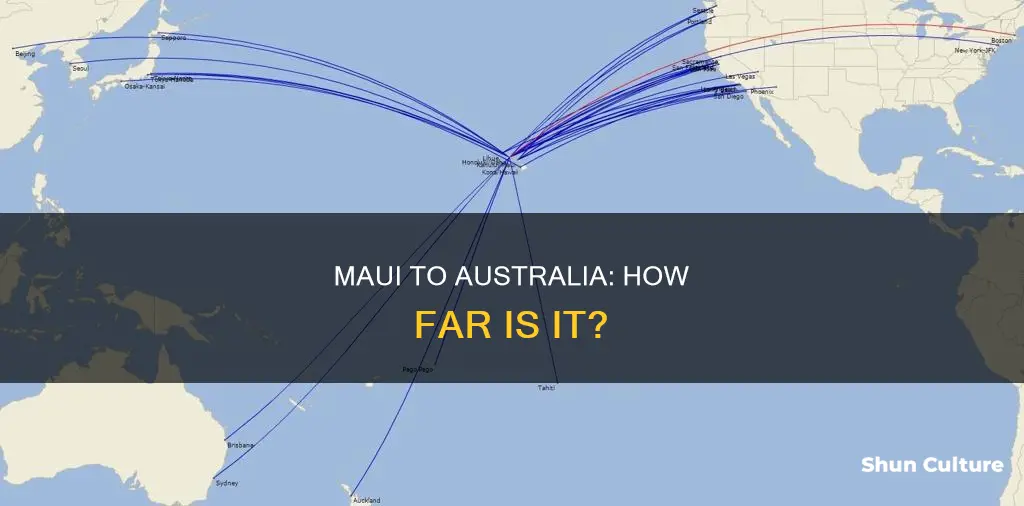 how far from from maui to australia