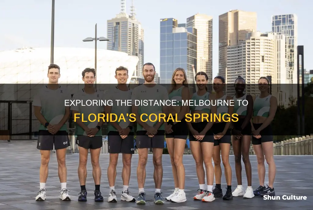 how far from melbourne australia to coral springs florida