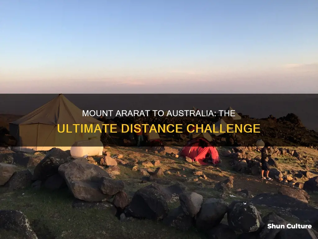 how far from mount ararat to australia