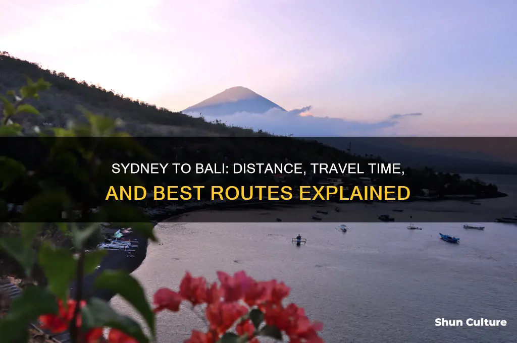 how far from sydney australia is bali indonesia