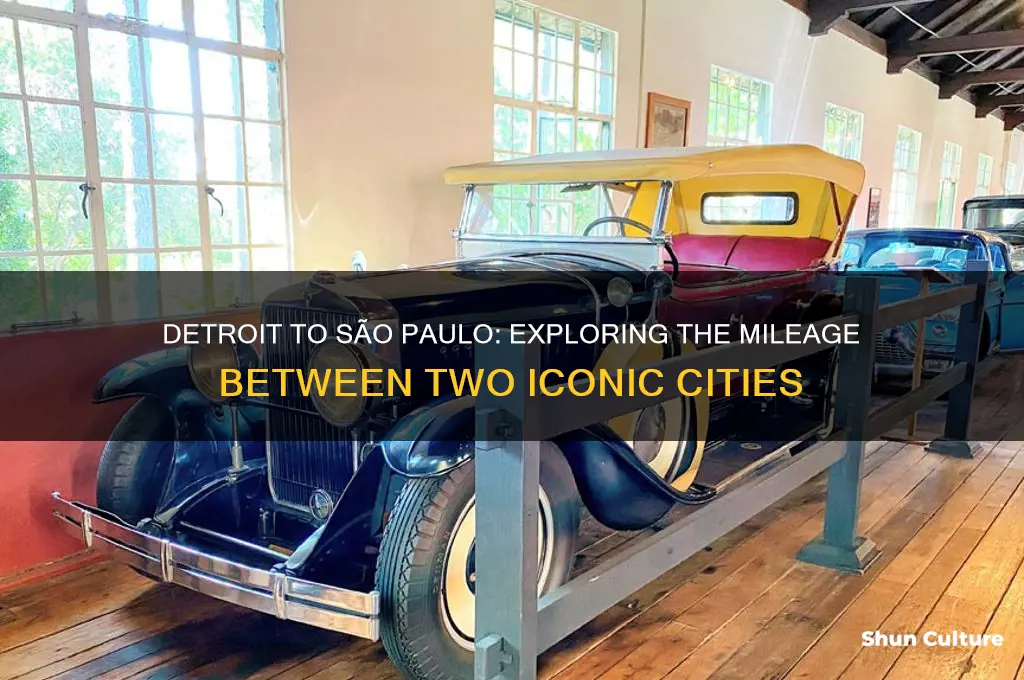 how far in miles from detroit to sao paulo brazil