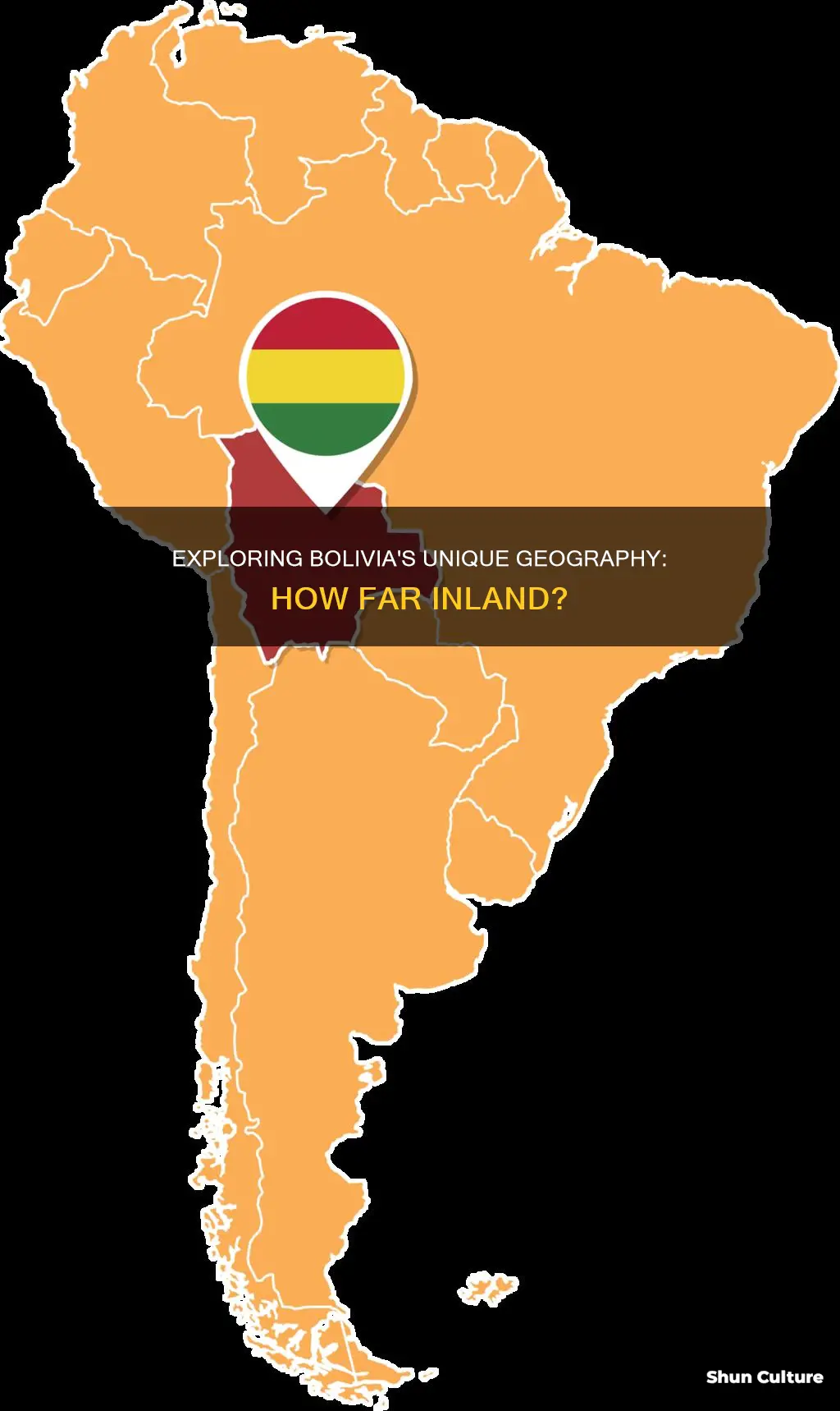 how far inland is bolivia