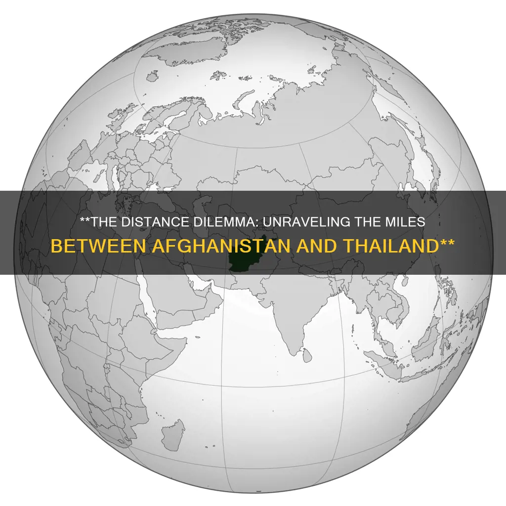 how far is afghanistan from thailand