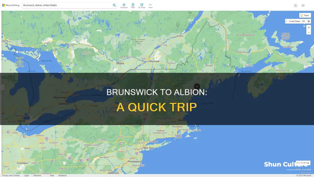 how far is albion maine from brunswick maine