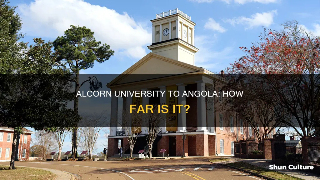 how far is angola from alcorn university