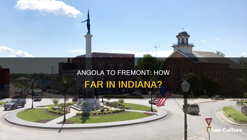 how far is angola indiana from fremont ind