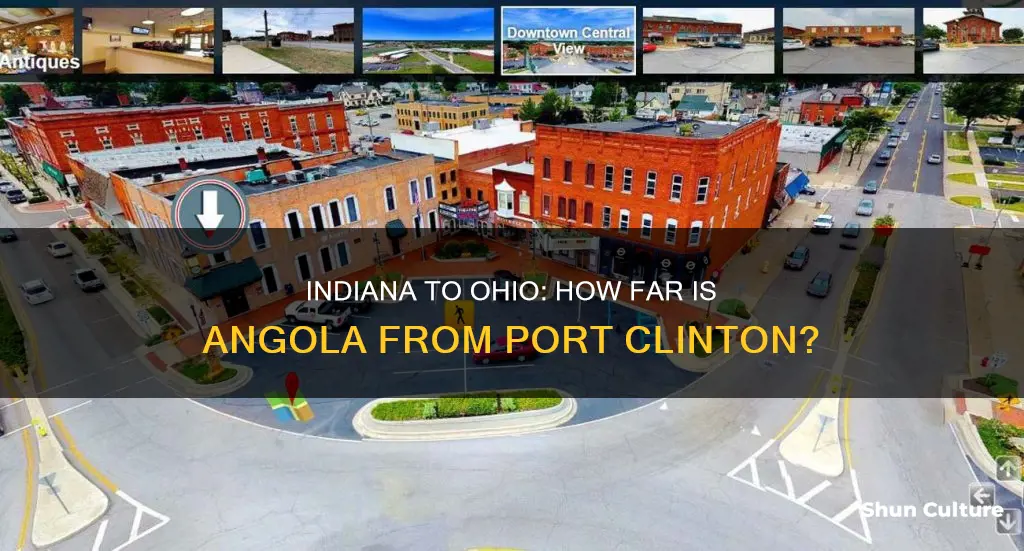 how far is angola indiana from port clinton ohio