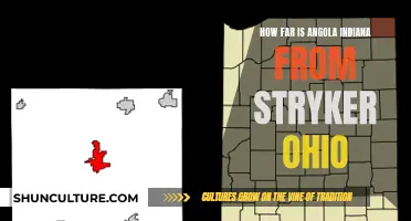 Angola, Indiana to Stryker, Ohio: How Far?