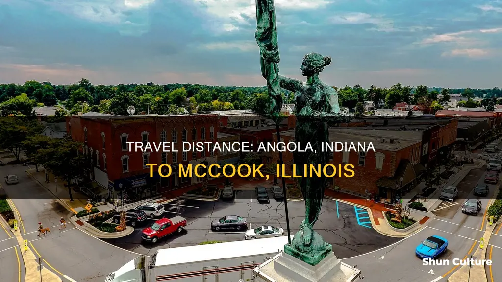 how far is angola indiana to mccook illinois