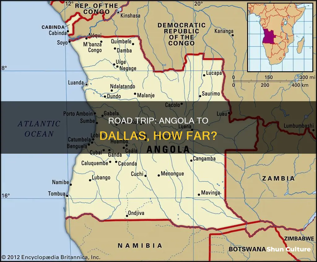 how far is angola louisiana from dallas texas