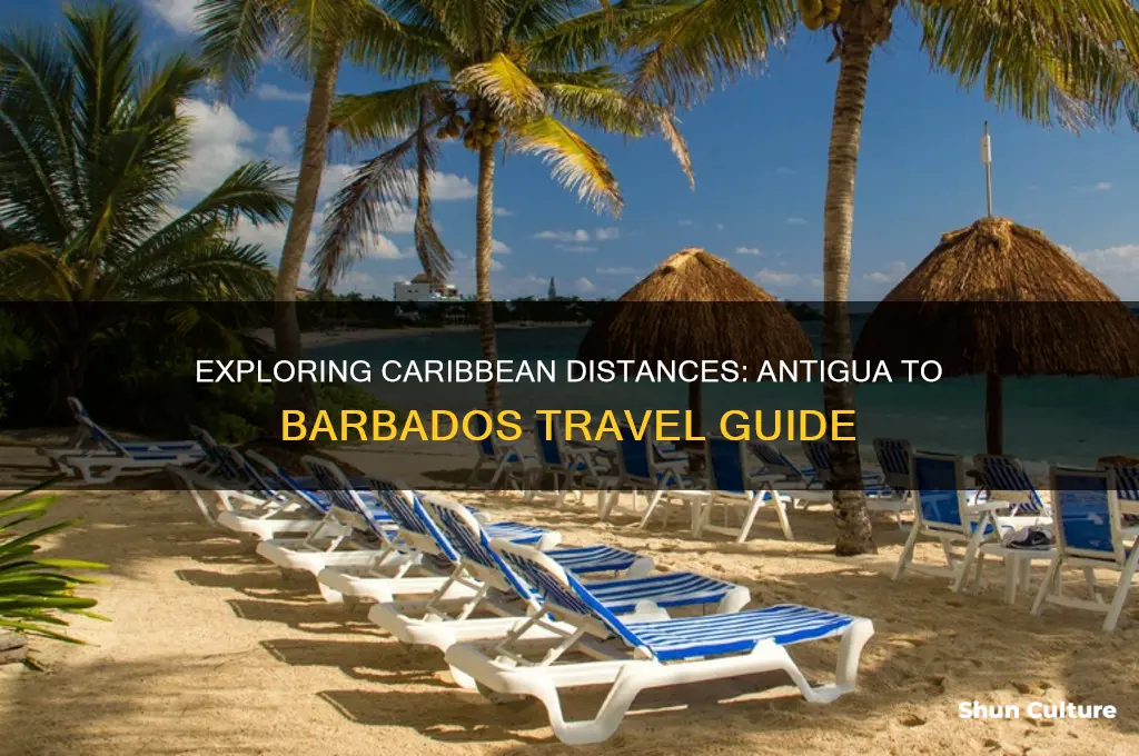 how far is antigua from barbados