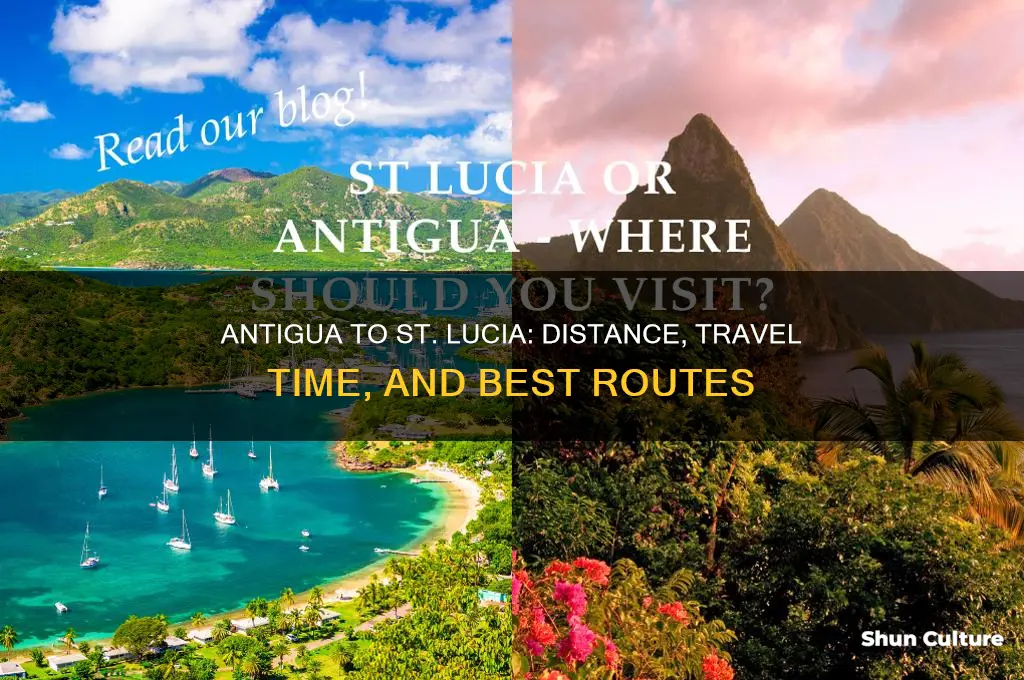 how far is antigua from st lucia