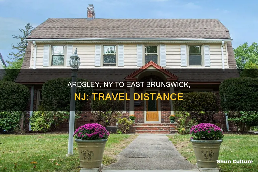 how far is arsdsley ny from east brunswick nj