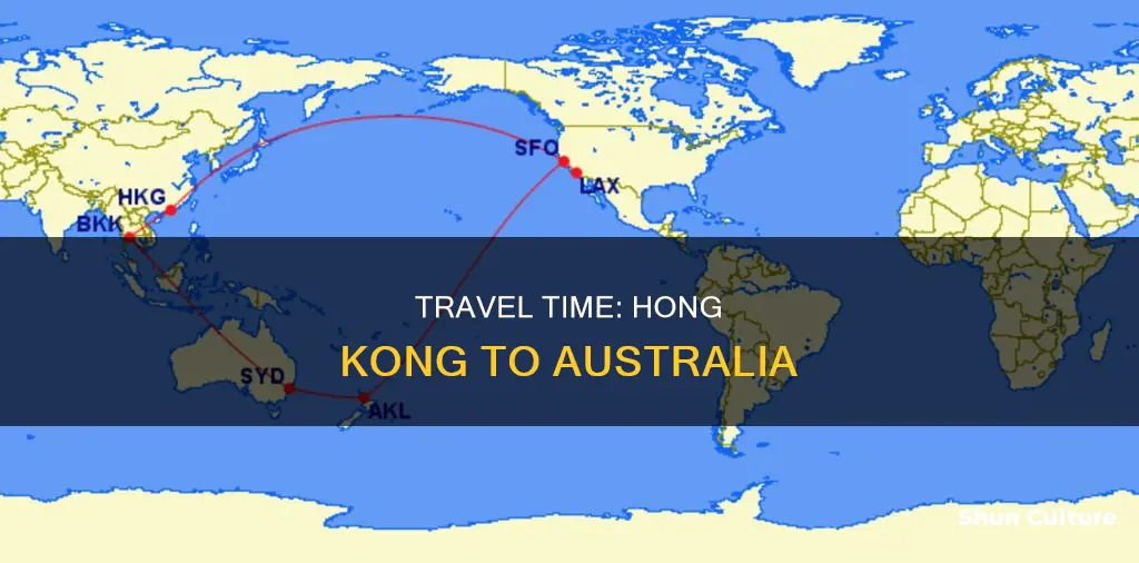 how far is australia from hong kong