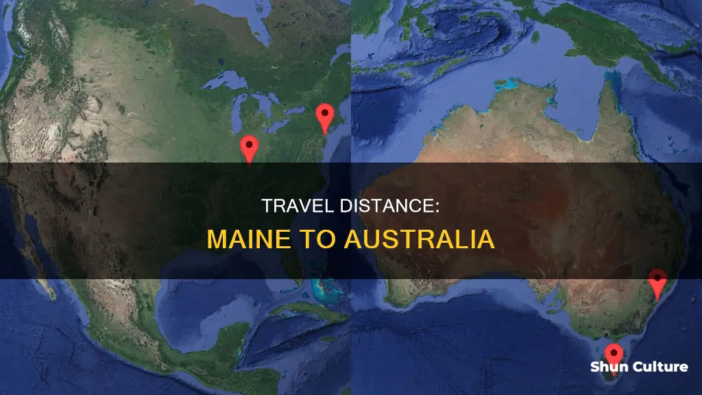 how far is australia from maine