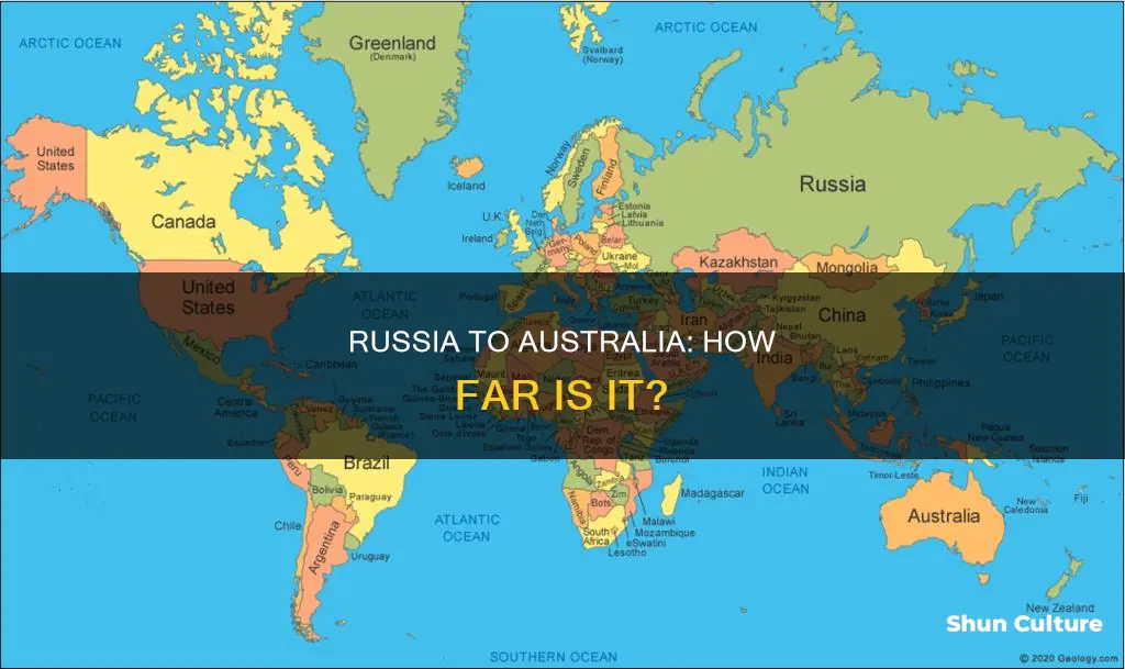how far is australia from russia