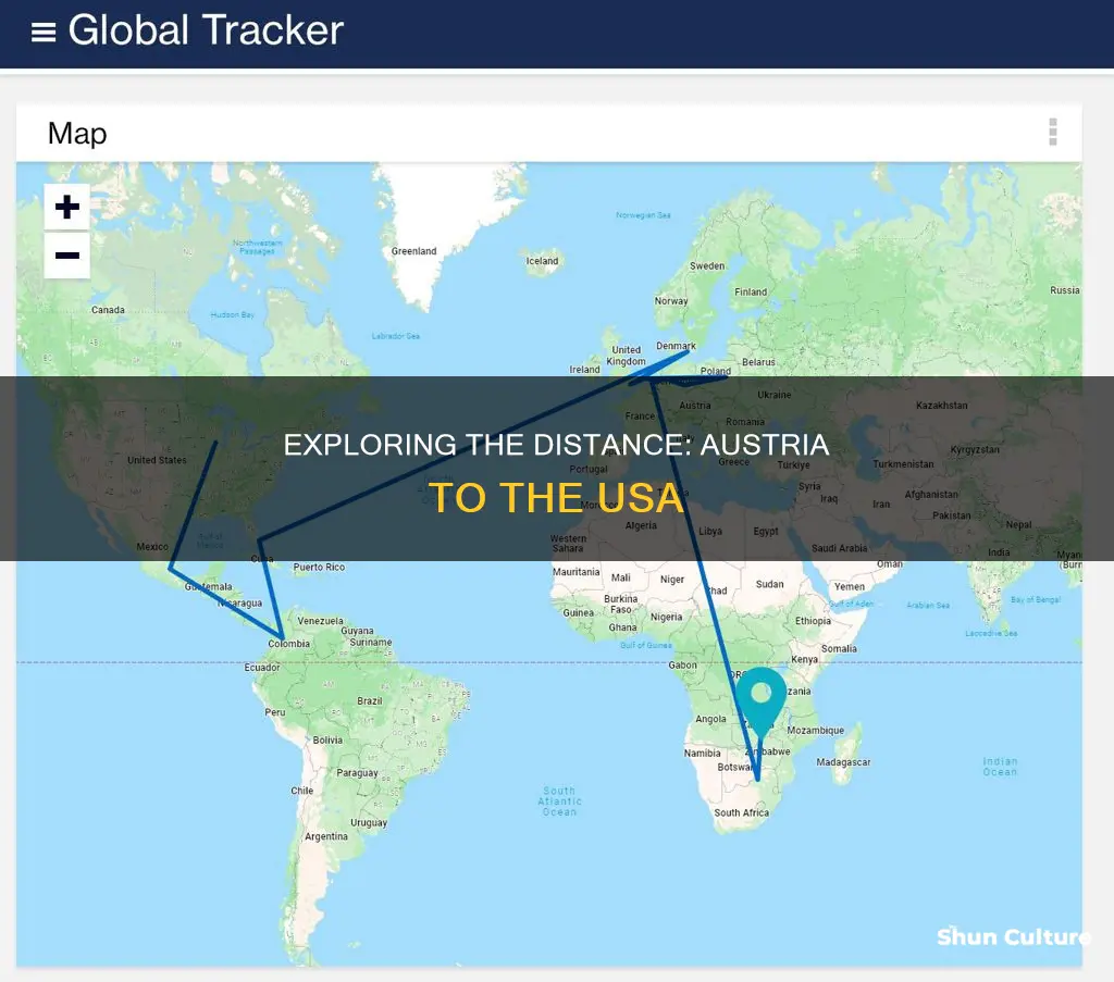 how far is austria from the united states