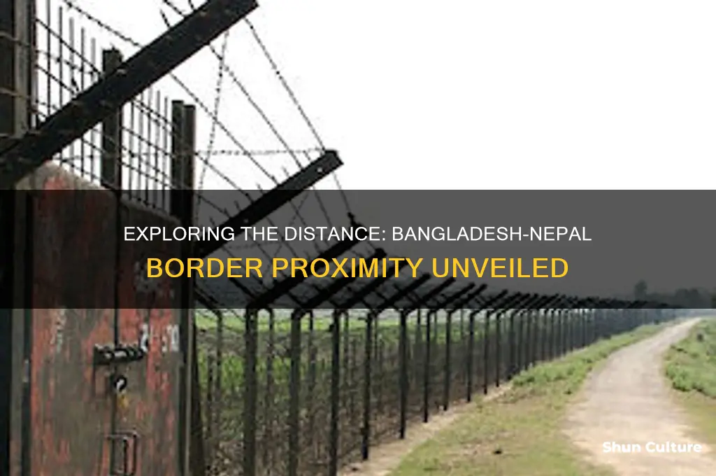 how far is bangladesh border from nepal