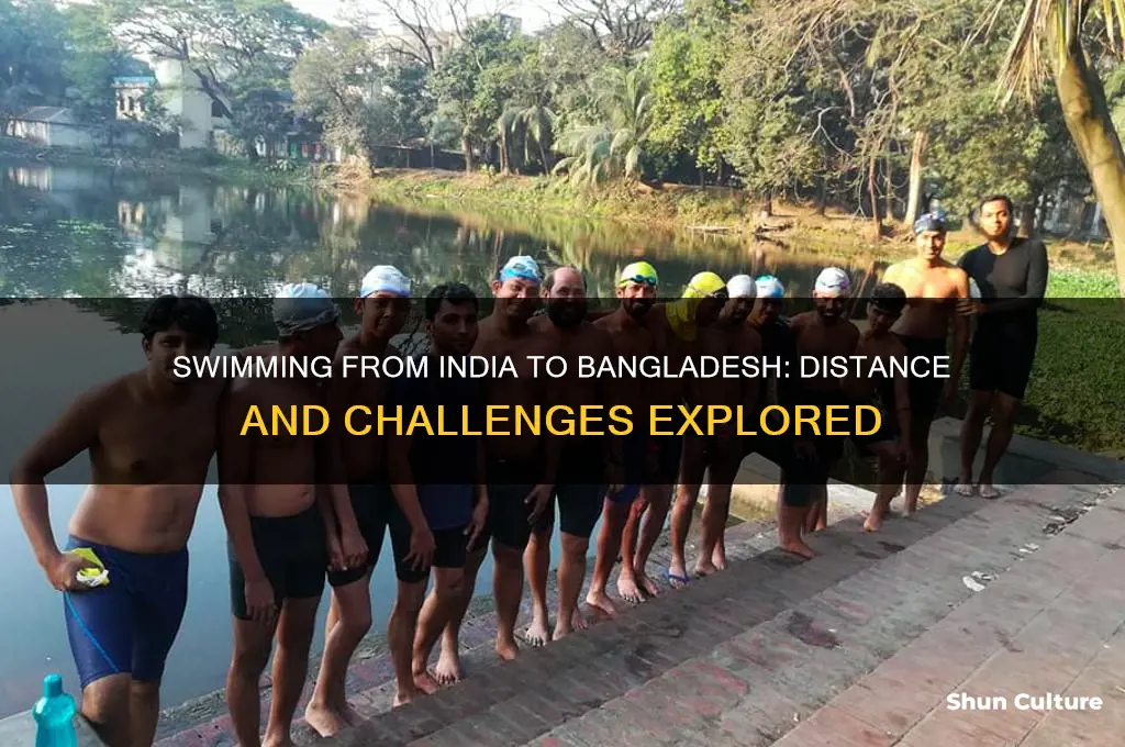 how far is bangladesh from india by swimming