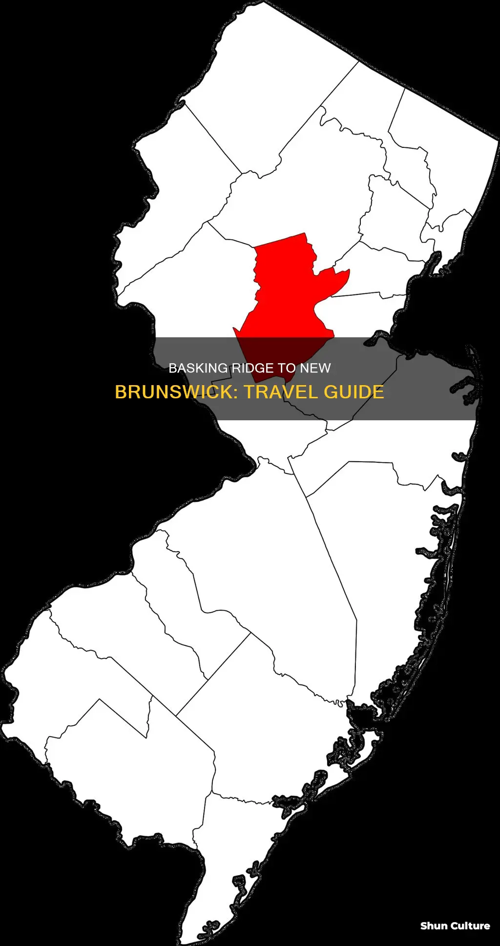 how far is basking ridge to new brunswick nj