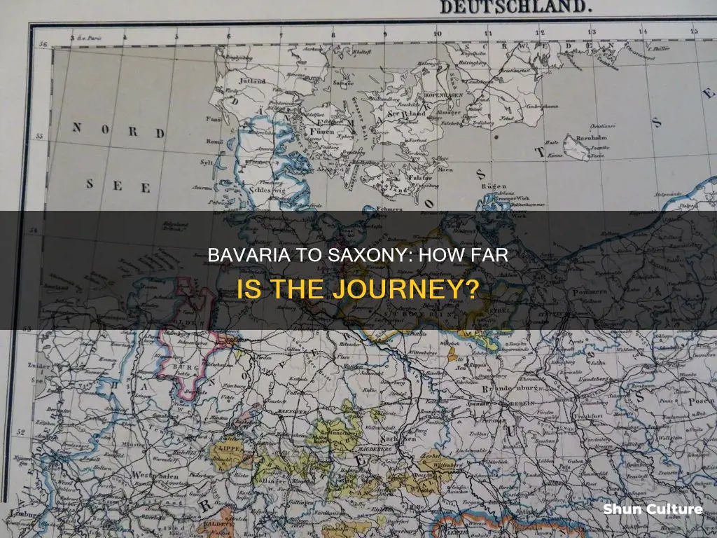 how far is bavaria from saxony