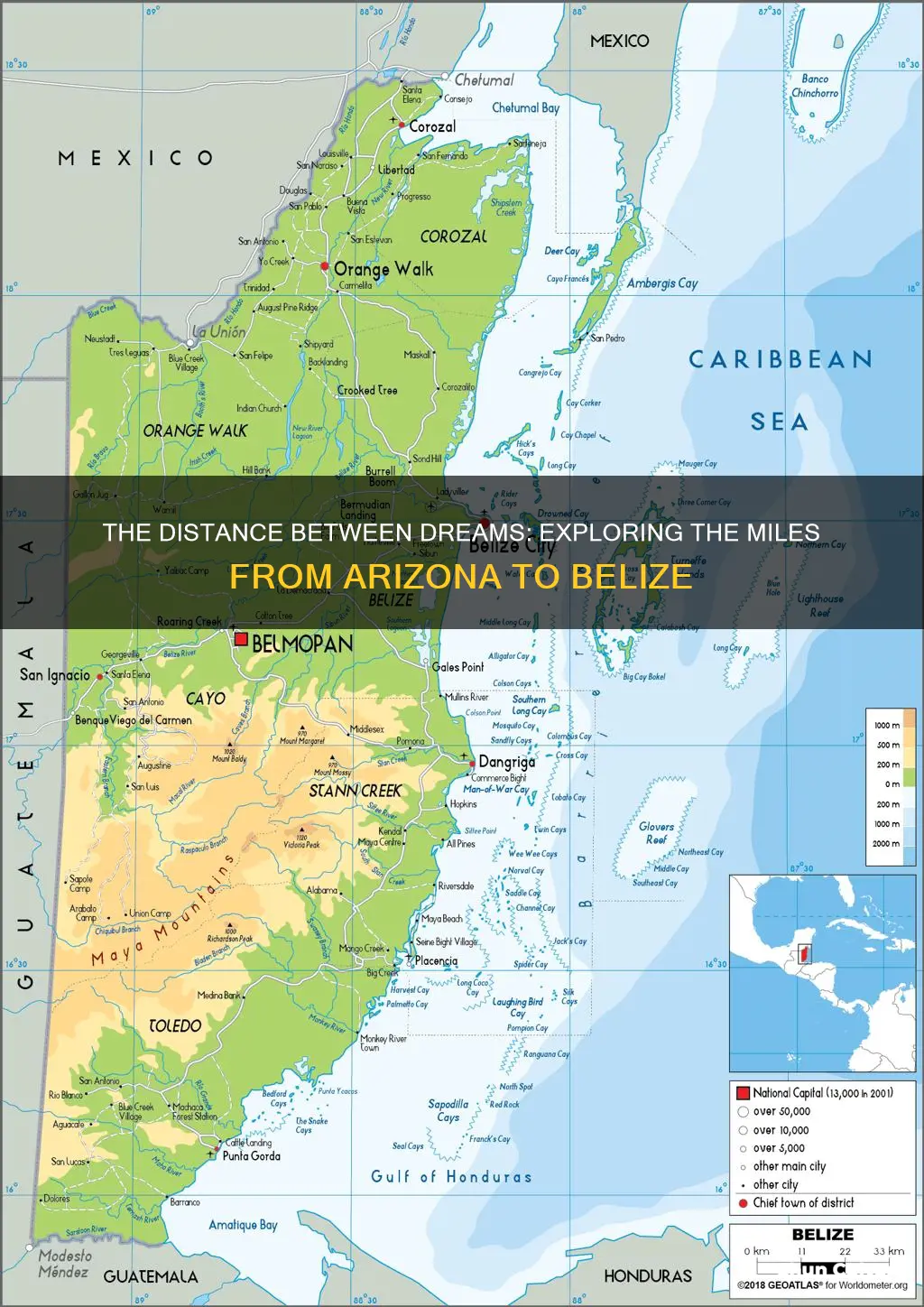 how far is belize from arizona