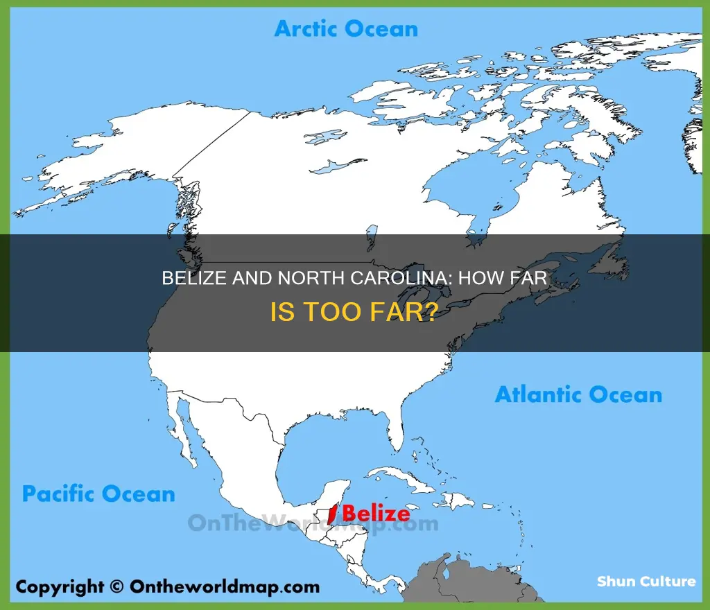 how far is belize from north carolina